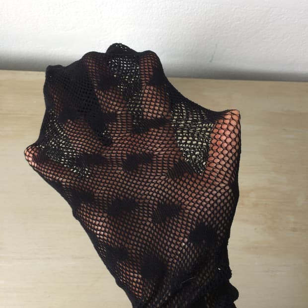 heart pattern net stocking
