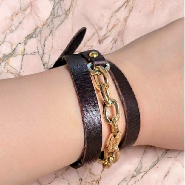 [Archive] Lambskin Suede Chain Bracelet
