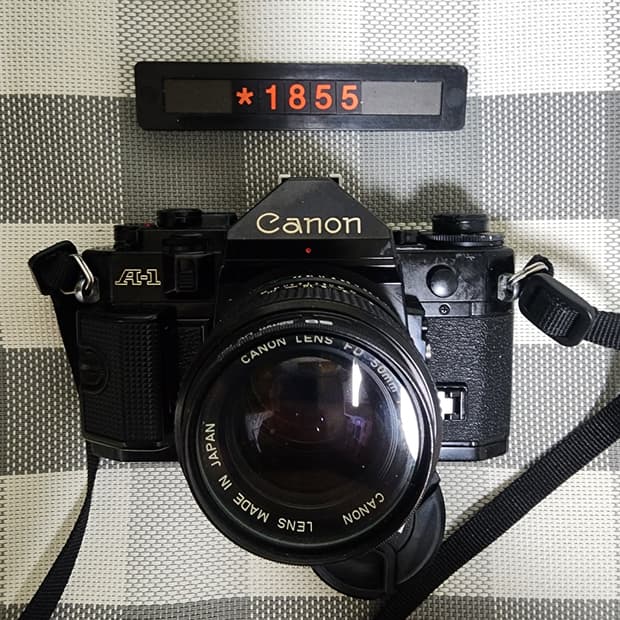 캐논 A-1 필름카메라 블랙바디 1.4렌즈