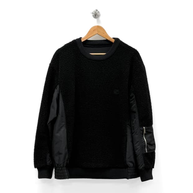 시스템 옴므 보아 플리스 믹스 스웨트셔츠