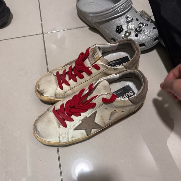 골든구스 슈퍼스타 화이트 레드끈 240