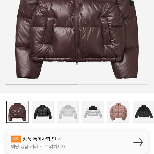 노스페이스 화이트 라벨 노벨티 눕시 다운 자켓 코코아 브라운 팔아요
