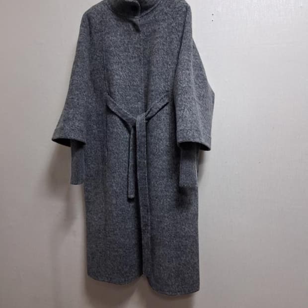 100%두터운 양모 롱코트 케이프분위기 새상품 6677