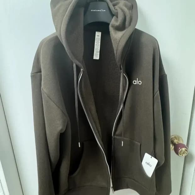 한정수량/초특가/무료배송/새상품/알로 후드집업 에스프레소