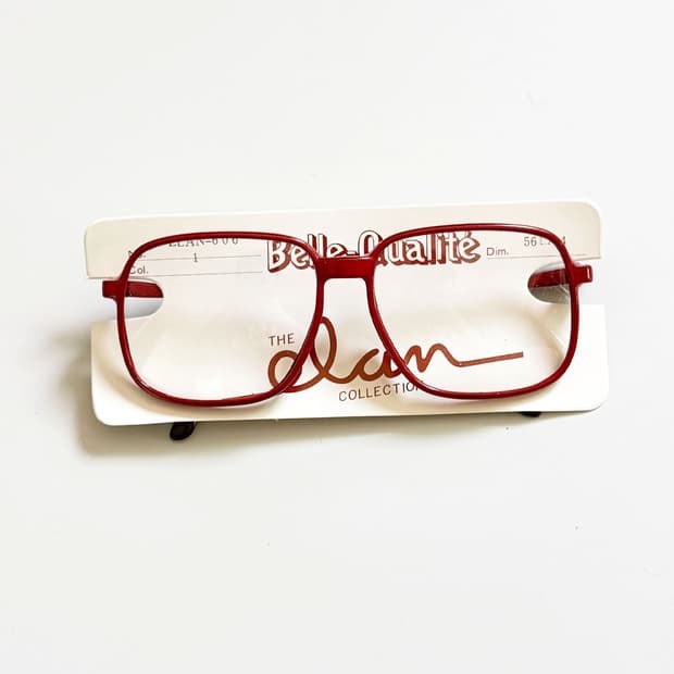 80s ALAN 레드 뿔테 레트로 스퀘어 빈티지 안경