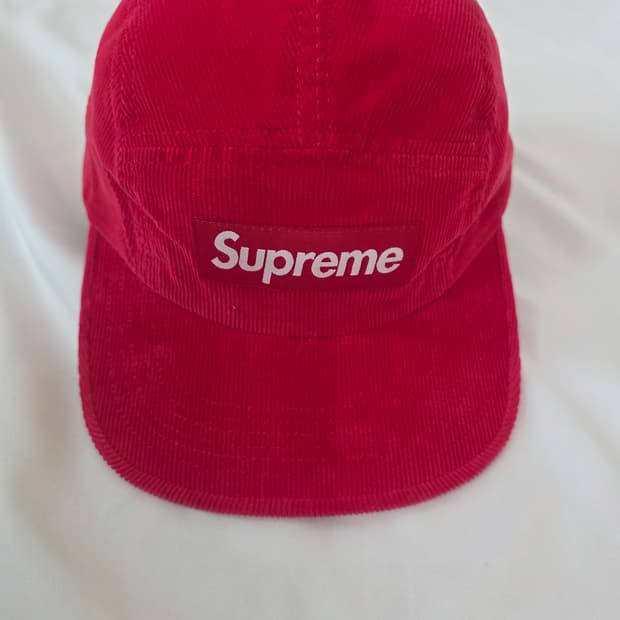 슈프림 코듀로이 캠프캡 레드