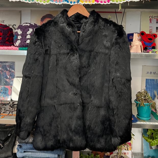 Vintage Y2K Black Fur Jacket