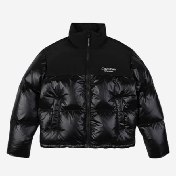 캘빈클라인 퍼포먼스 벌키 덕다운 숏패딩 블랙
