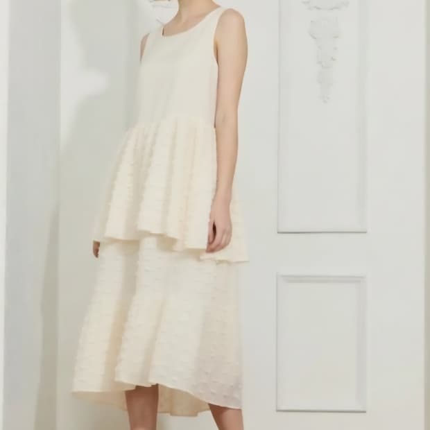 (새상품,크림색상)오즈세컨 원피스 44사이즈