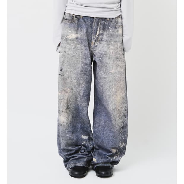 하이파이펑크 디지털 와이드 데님 S사이즈