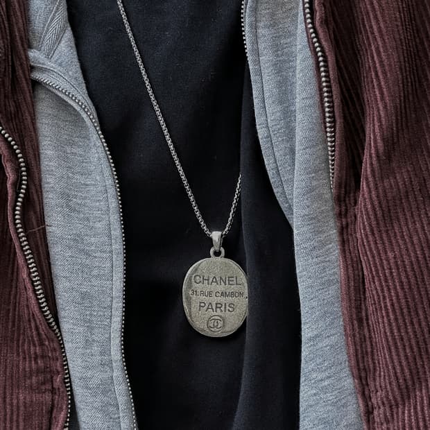 샤넬 빈티지 정품 업사이클링 목걸이 남자목걸이 써지컬