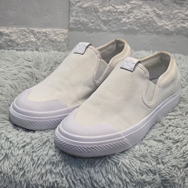 6x-6:Adidas 아디다스 니짜 슬립온 화이트 (240)
