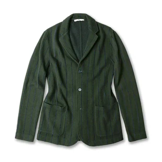 꼬르넬리아니 [Corneliani] 포레스트 그린 스트라이프 콜렉션 자켓