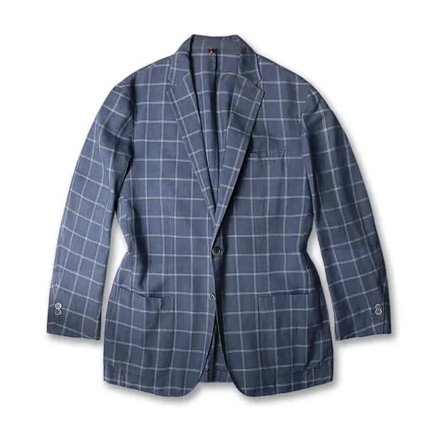 꼬르넬리아니 [Corneliani] 린넨 울 실크 이태리 체크 자켓