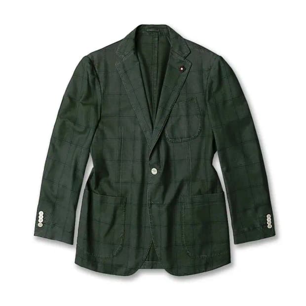 라르디니 [Lardini] 에르메네질도 제냐 체크 딥 그린 자켓