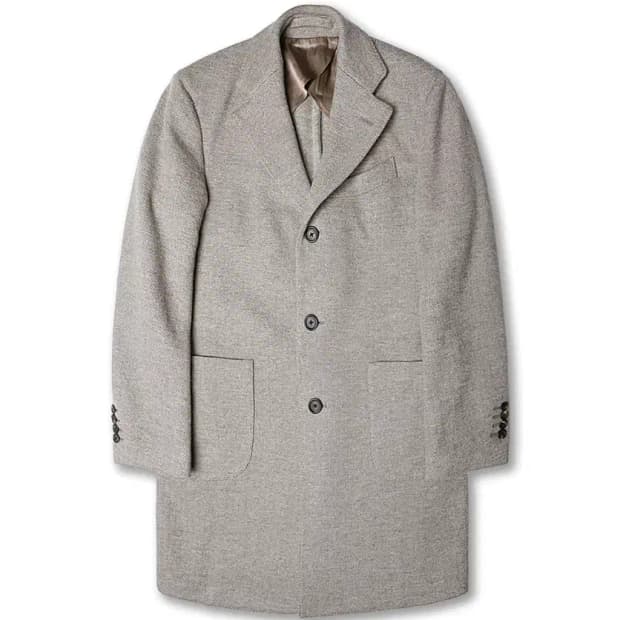 라르디니 [Lardini] 라이트 베이지 헤링본 싱글 코트