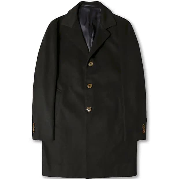 링자켓 [Sartoria Ring] 블랙 울 캐시미어 싱글 코트