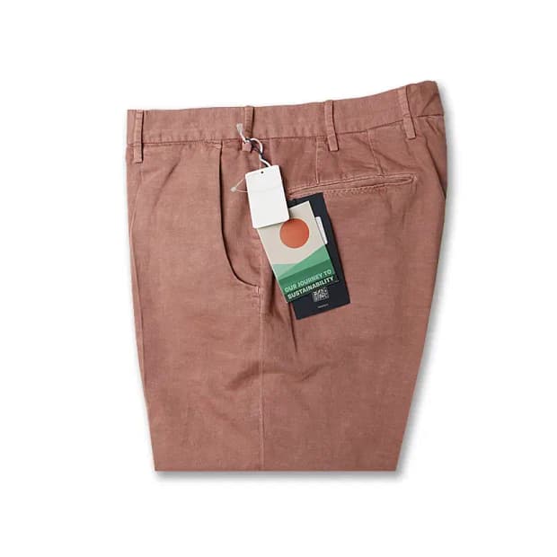 인코텍스 [Incotex] 더스트 핑크 하이 컴포트 캐럿 핏 치노 팬츠