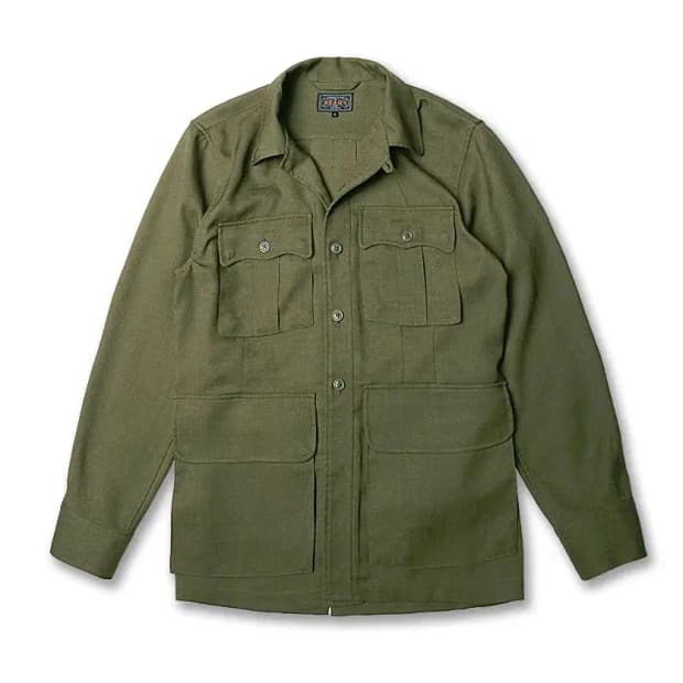 할인# 빔즈 플러스 [Beams +] 카키 코마츠 사파리 자켓