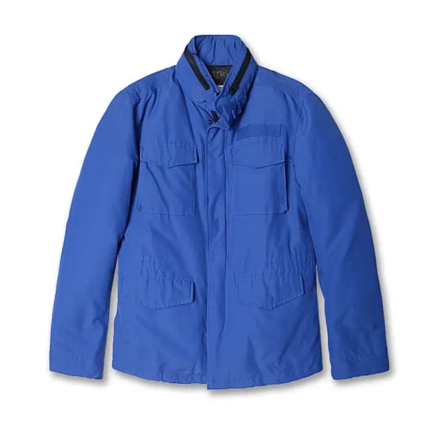 빔즈 플러스 [Beams +] 블루 피네스트 다운 필드 패딩 자켓