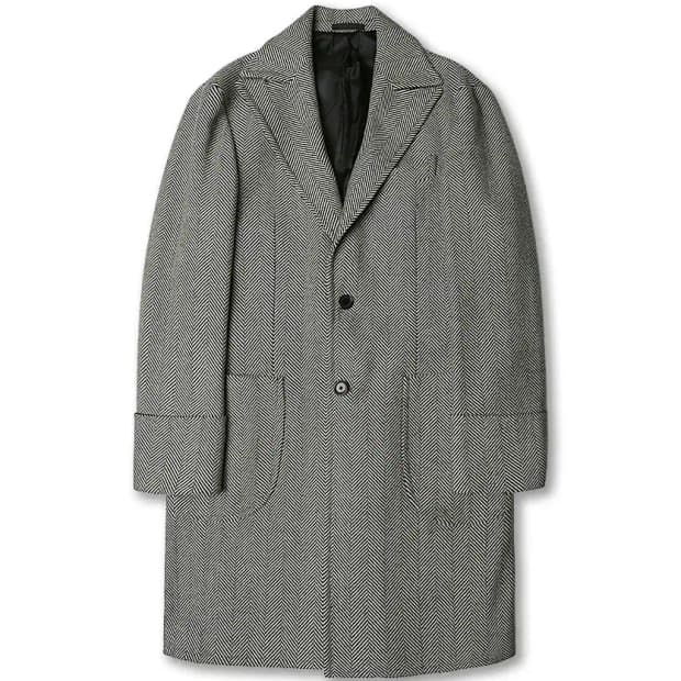 맨온더분 [Man On The Boon] 헤링본 울 체스터필드 코트