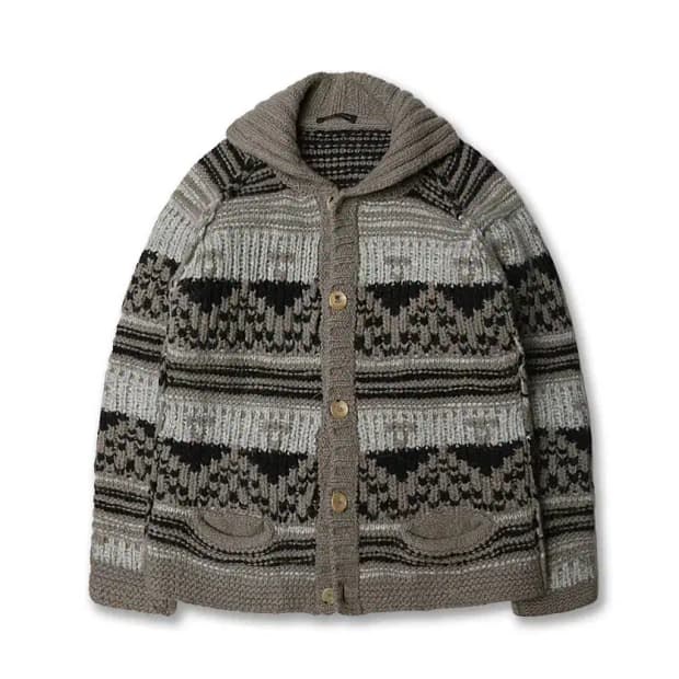 로베르토 콜리나 [Roberto Collina] 에스닉 패턴 니트 가디건