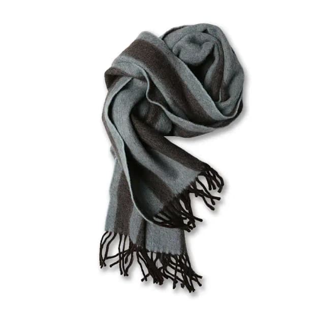 드레익스 [Drake's] 민트 & 브라운 스트라이프 스코틀랜드 머플러