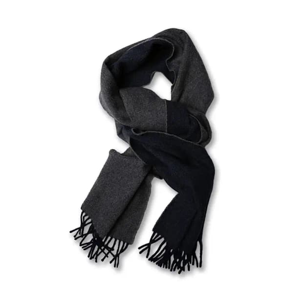 드레익스 [Drake's] 네이비 & 그레이 리버시블 스코틀랜드 머플러