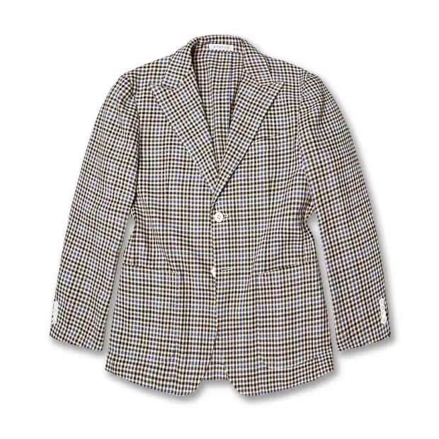 할인# 에토네 [Etonne] 라니피시오 F.lli 만넬리 체크 자켓