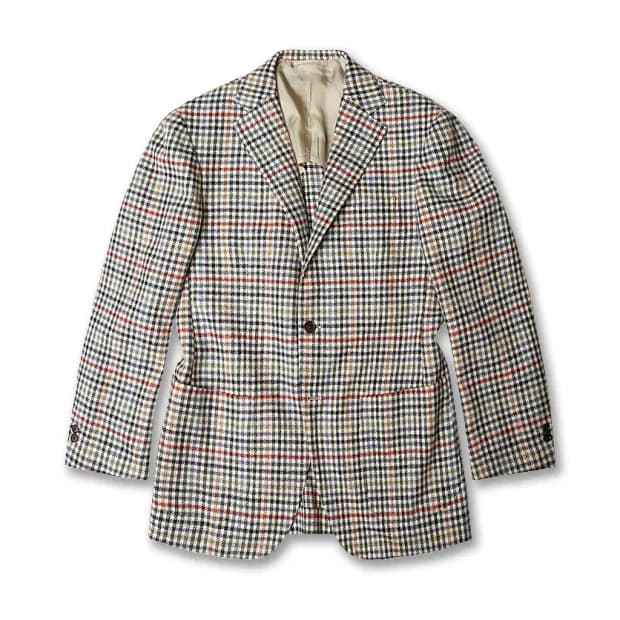 빔즈 에프 [Beams F] 멀티 체크 울 테일러링 스포츠 자켓 클래식