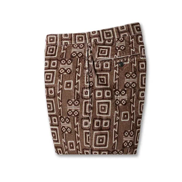 빔즈 플러스 [Beams +] 트라이브 패턴 스트링 릴렉스 팬츠 코듀로이