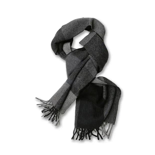 드레익스 [Drake's] 빅스퀘어 그레이 톤 머플러 For 바니스 뉴욕