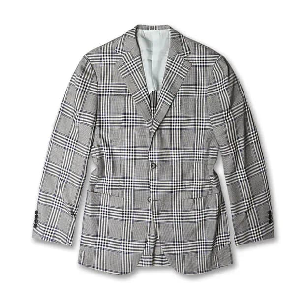 빔즈 에프 [Beams F] 체크 울 실크 재패니즈 스포츠 자켓 클래식