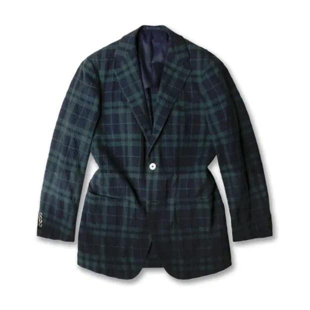 빔즈 에프 [Beams F] 씨어서커 타탄 체크 재팬 일본 스포츠 자켓