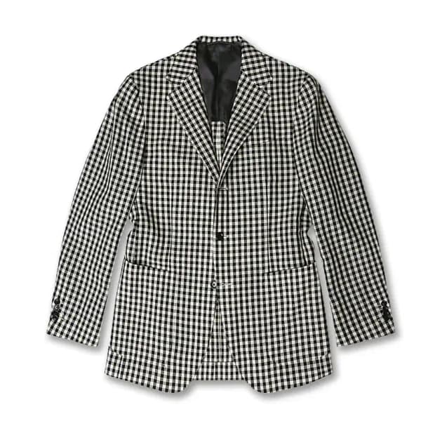 빔즈 에프 [Beams F] 깅엄 체크 메이드 인 재팬 스포츠 자켓