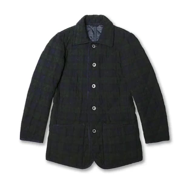 빔즈 하트 [Beams Heart] 타탄 체크 퀼팅 클래식 자켓 울자켓