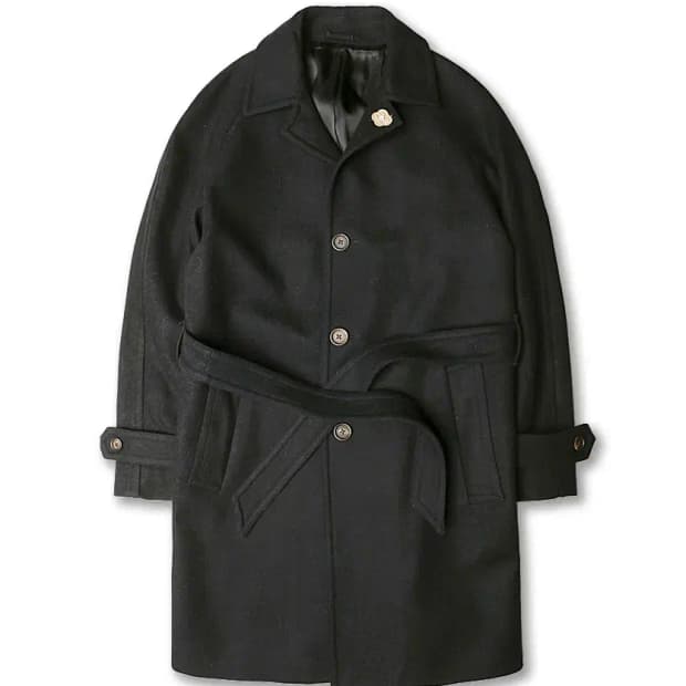 라르디니 [Lardini] 레글런 클래식 캐주얼 벨티드 코트 나그랑코트