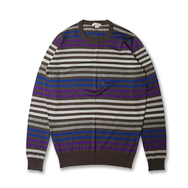 존 스메들리 [John Smedley] 럭셔리 잉글랜드 스트라이프 울니트