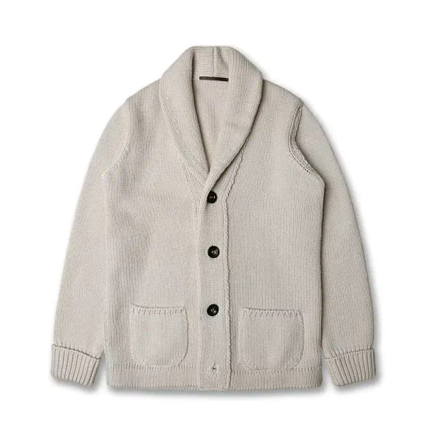 로베르토 콜리나 [Roberto Collina] 베이지 니트 숄카라가디건