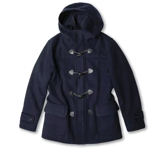 빔즈 하트 [Beams Heart] 네이비 후드 숏 더플 자켓 숏코트