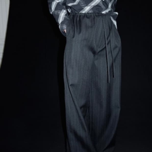 크리스타세야 그레이 스트라이프 맥시 라지 팬츠 S사이즈