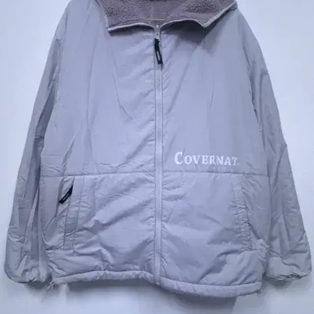 BT593 커버낫 남성100사이즈 라이트그레이 리버시블 뽀글이 후드 점퍼