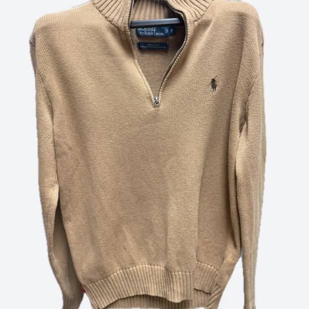 정품 폴로랄프로렌 베이지 포니 니트 집업 L