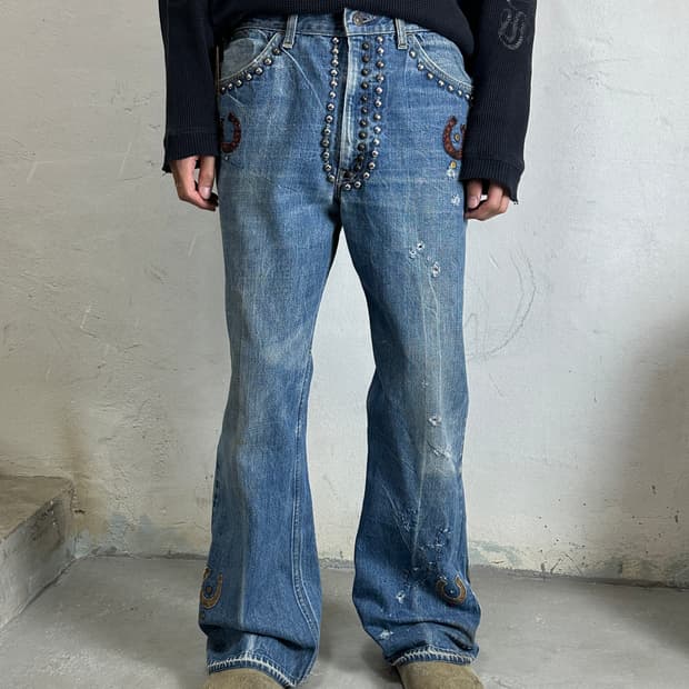 빅E 70's USA 빈티지 리바이스 646 벨바텀 부츠컷 오렌지탭