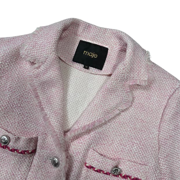 Maje 마쥬 린넨혼방 반팔 트위드 자켓 36