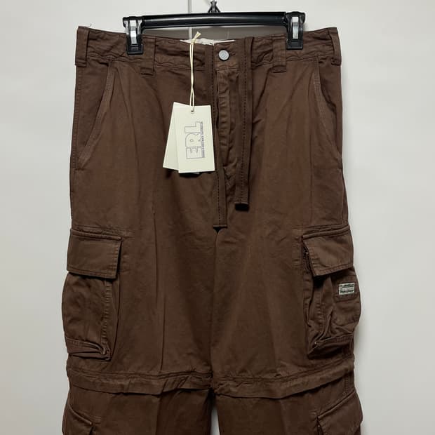 [S,M]이알엘 ERL 25fw ZIP-OFF 카고 팬츠/브라운