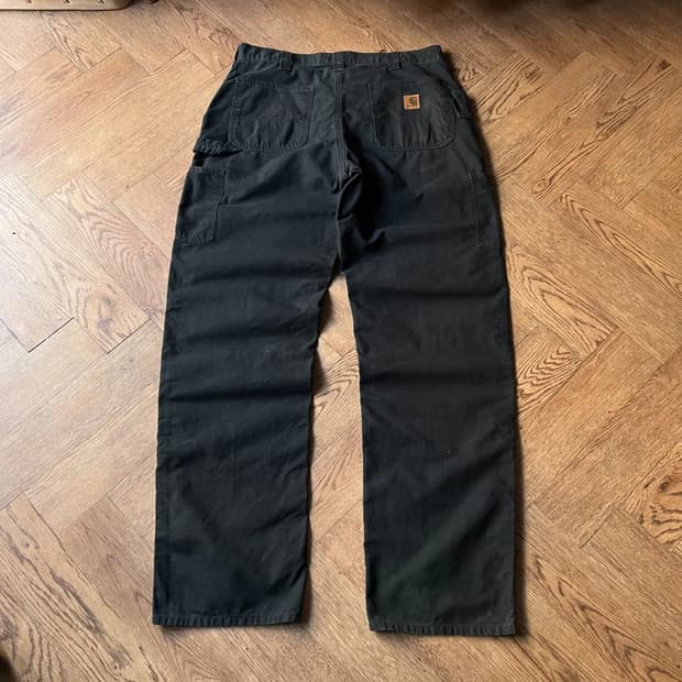[36]칼하트 USA 덩가리핏 블랙 싱글니 카펜터 워크 팬츠