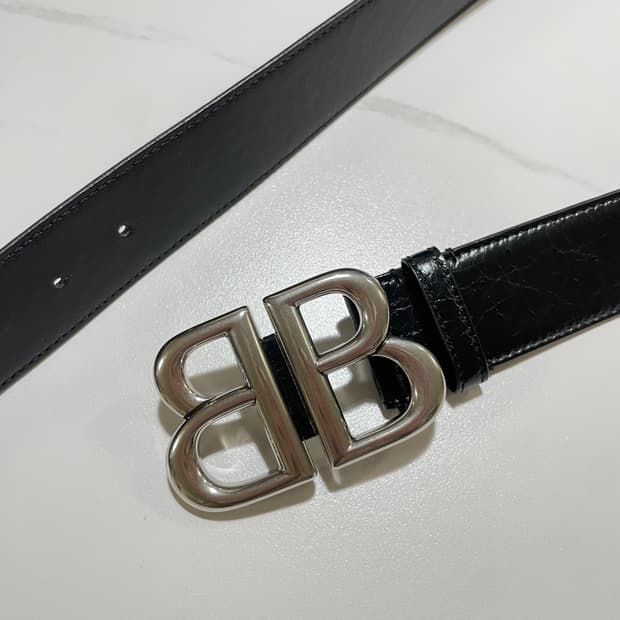 (90) 발렌시아가 남성 모나코 벨트 블랙