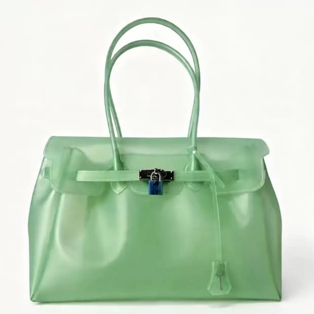 Kiikii 키키 젤리 버킨백 라이트 그린🍵