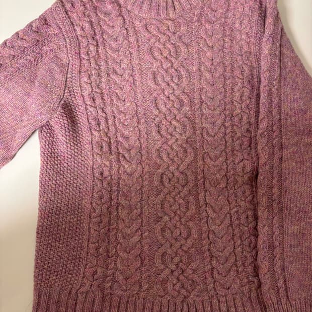 빈티지 뮤트핑크 짜임 니트